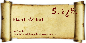 Stahl Ábel névjegykártya
