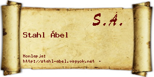 Stahl Ábel névjegykártya